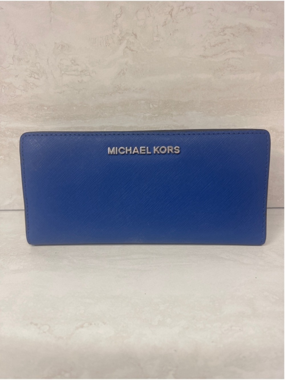 Michael Kors Large Card Case Carryall Wallet Sapphire Blue
